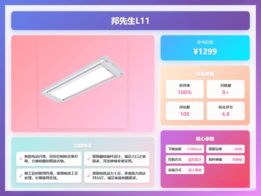 推荐：这6款实用又省心！邦先生智能晾衣架性价比(图8)